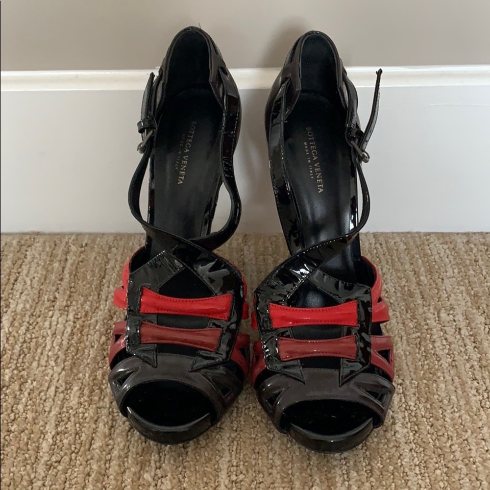 Bottega Veneta high heel sandal wedges